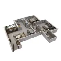 Mangalam Aikyam Ravet 2 BHK Floor Plan Image